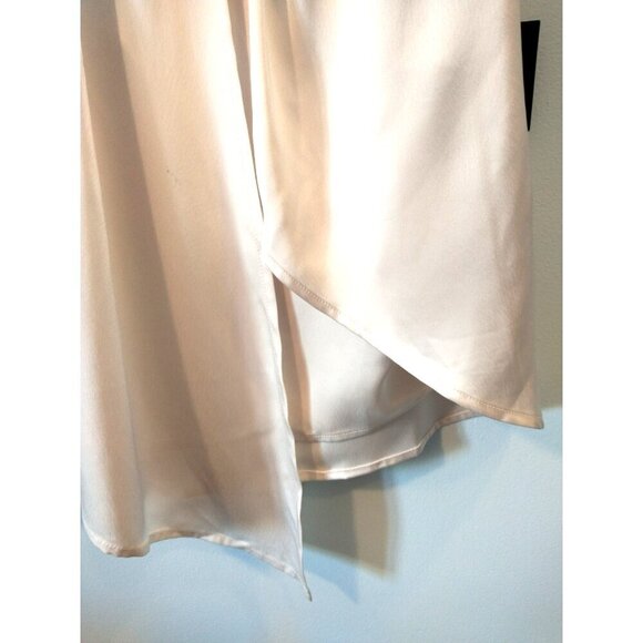 Lulus Always Celebrating Ivory Satin Off-the-Shoulder Mini Dress - L*   NWT - Picture 6 of 10